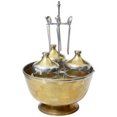 1920s Decorative Scandinavian Caviar Ice Server Set