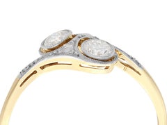 1920s Diamond and Yellow Gold Twist Ring