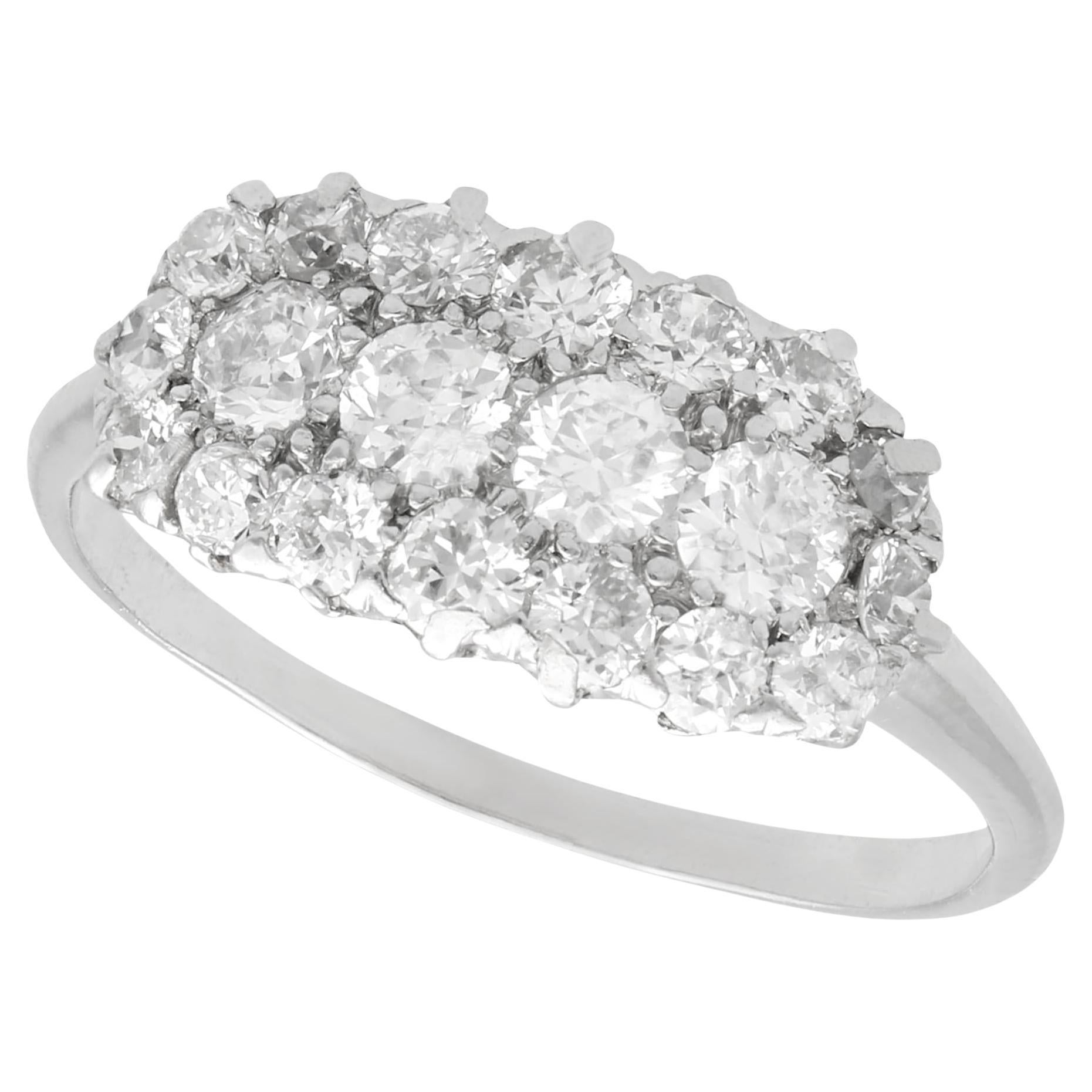 1920s Diamond and Platinum Cluster Ring