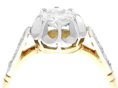 1920s, Diamond and Yellow Gold Solitaire Engagement Ring
