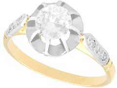 1920er Jahre, Solitär-Verlobungsring aus Diamant und Gelbgold