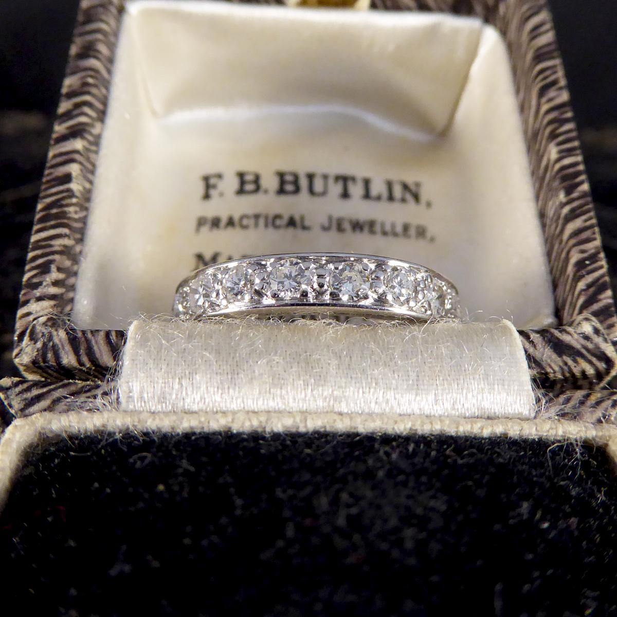 Art Deco 1920's Diamond Full Eternity Ring in 18ct White Gold