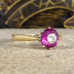 1920's Diamond Set Eye Aesthetic Ring in 18ct White and Yellow Gold