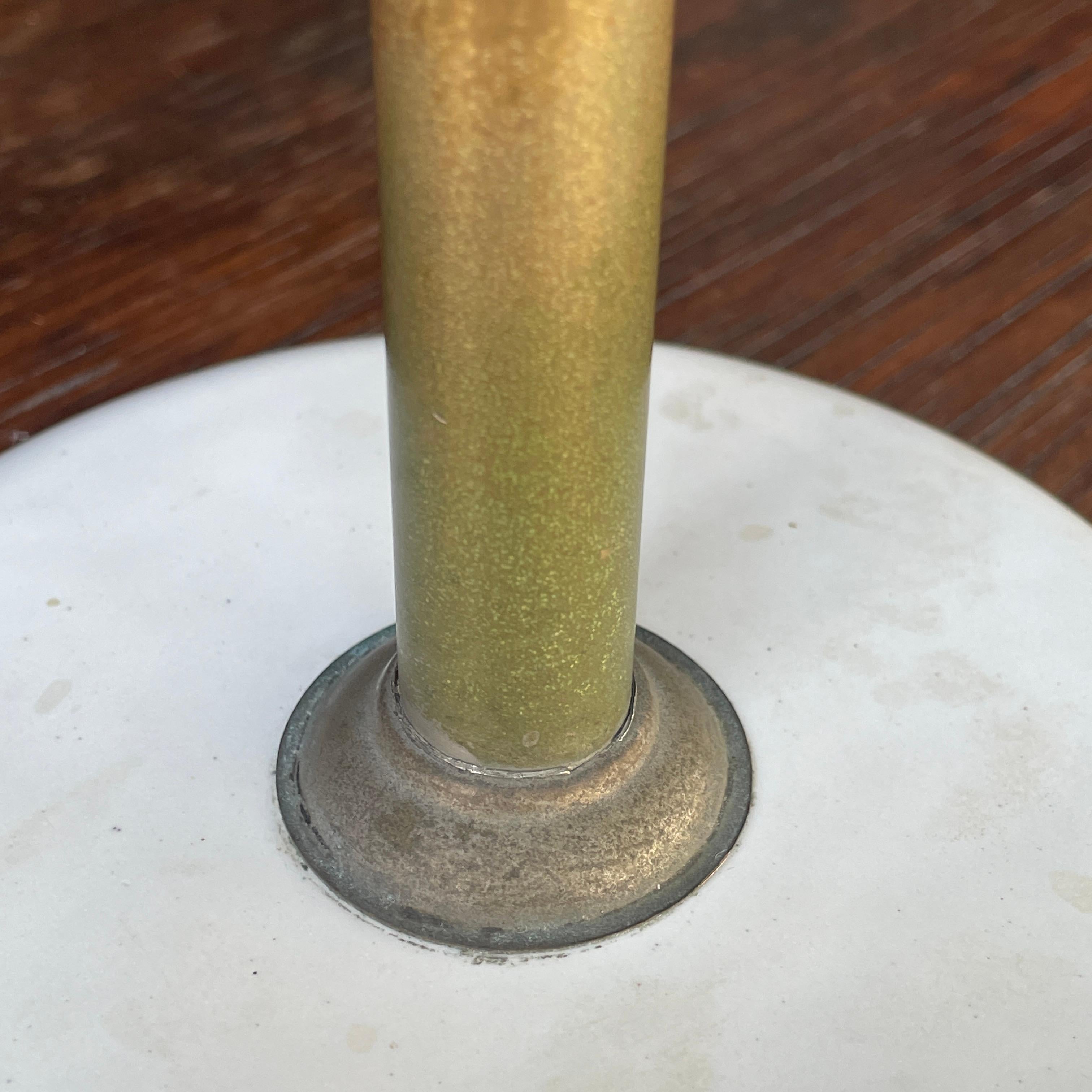 1920s DINER Nickel + Enamel Food Display Cake Cupcake Stand Pedestal Centerpiece 3