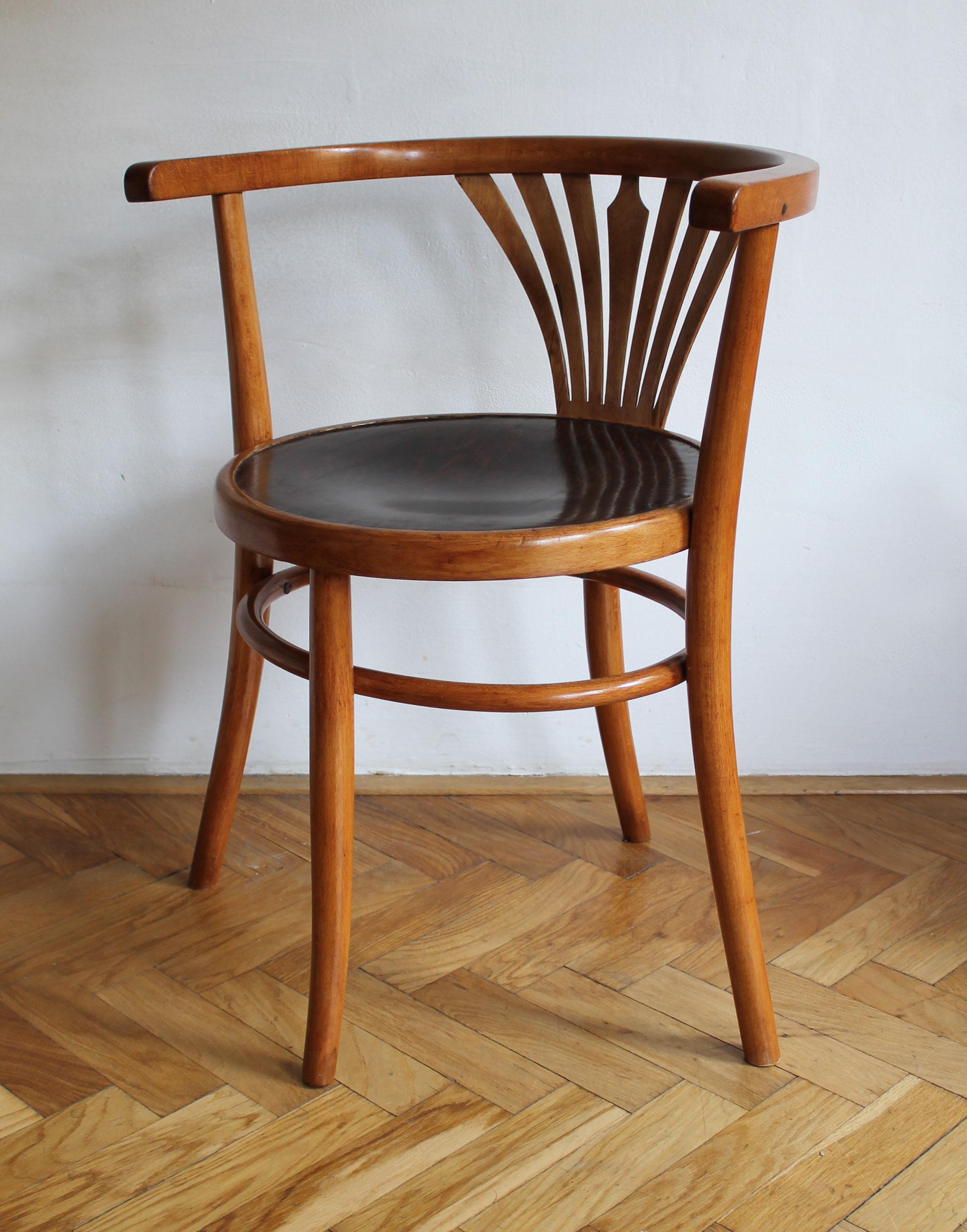 Lacquered 1920's Dining Chair model B 28 by Thonet For Sale