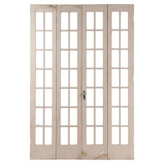 1920s Double Bi-Fold French Doors with Wood Frame