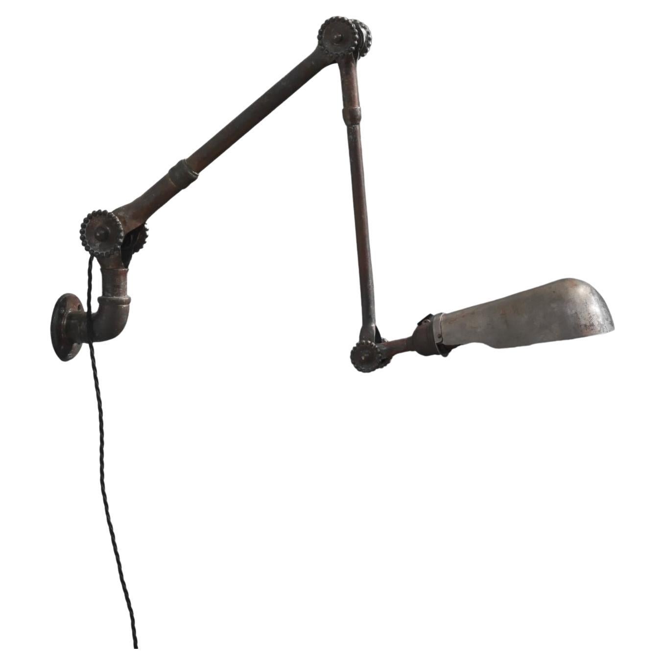 1920's Dugdills Brass Wall Lamp