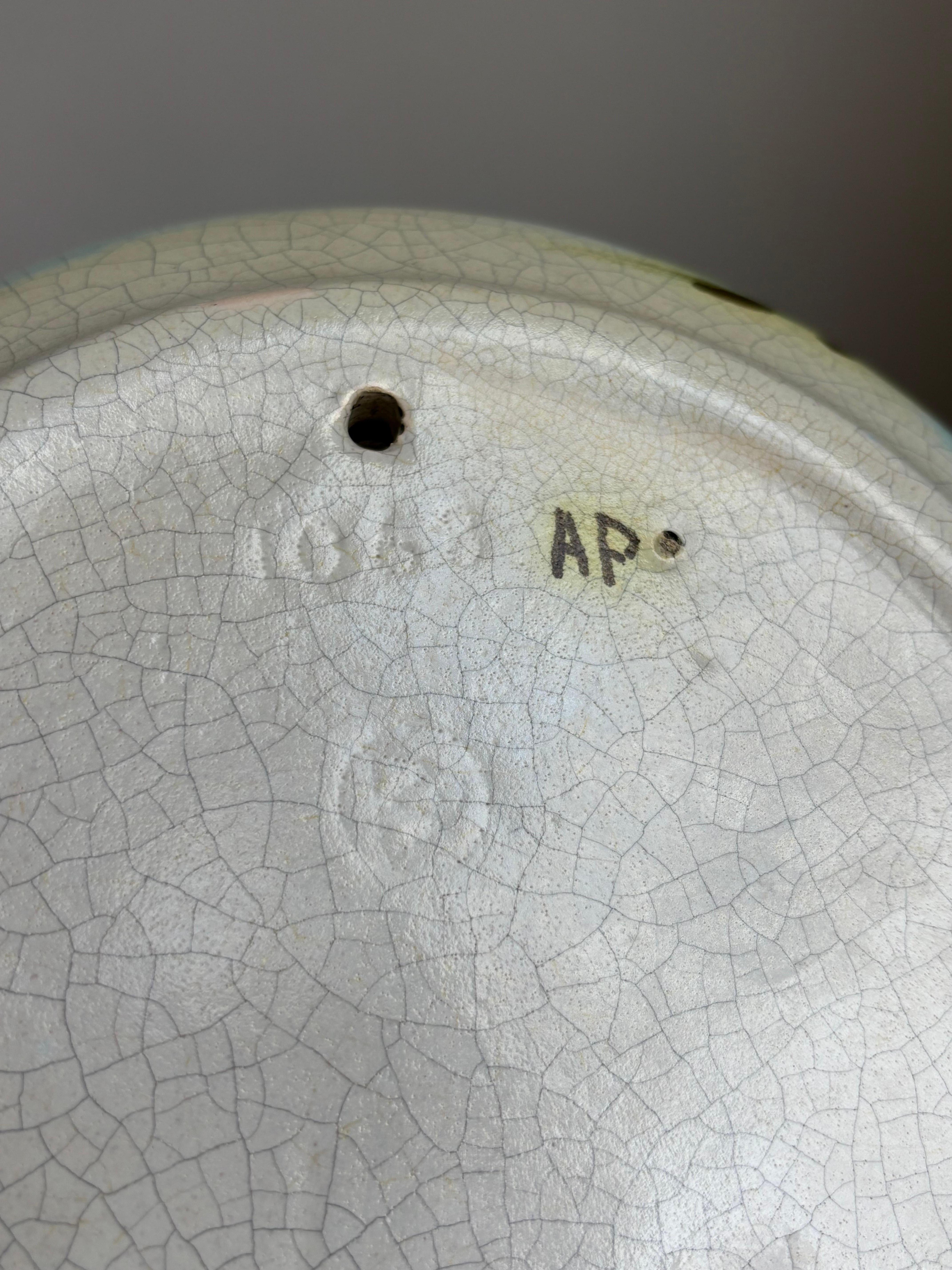 1920s Ebeling Art Nouveau Figurine Vide-Poche Bowl, Suecia en venta 3