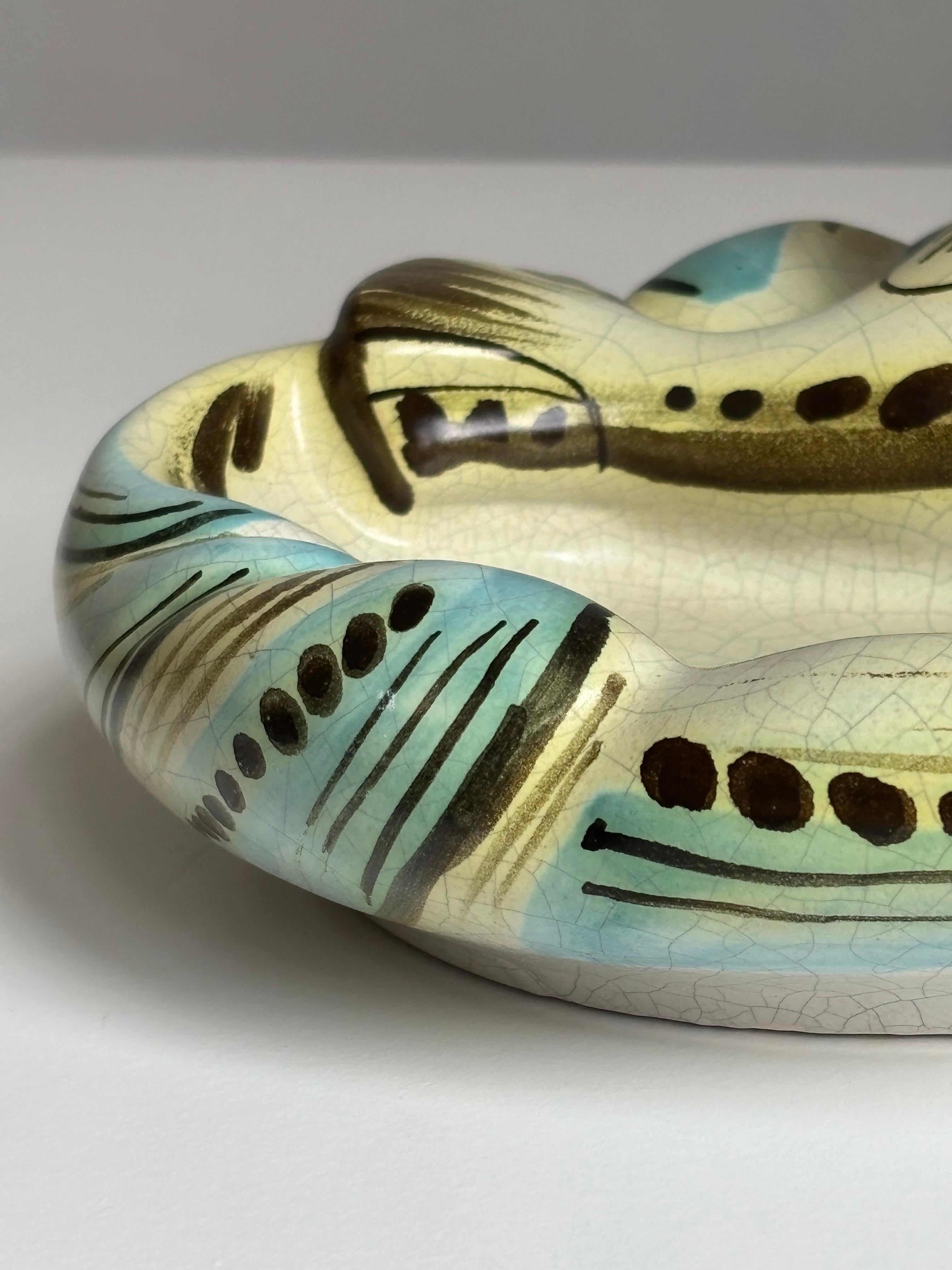 1920s Ebeling Art Nouveau Figurine Vide-Poche Bowl, Suecia en venta 4