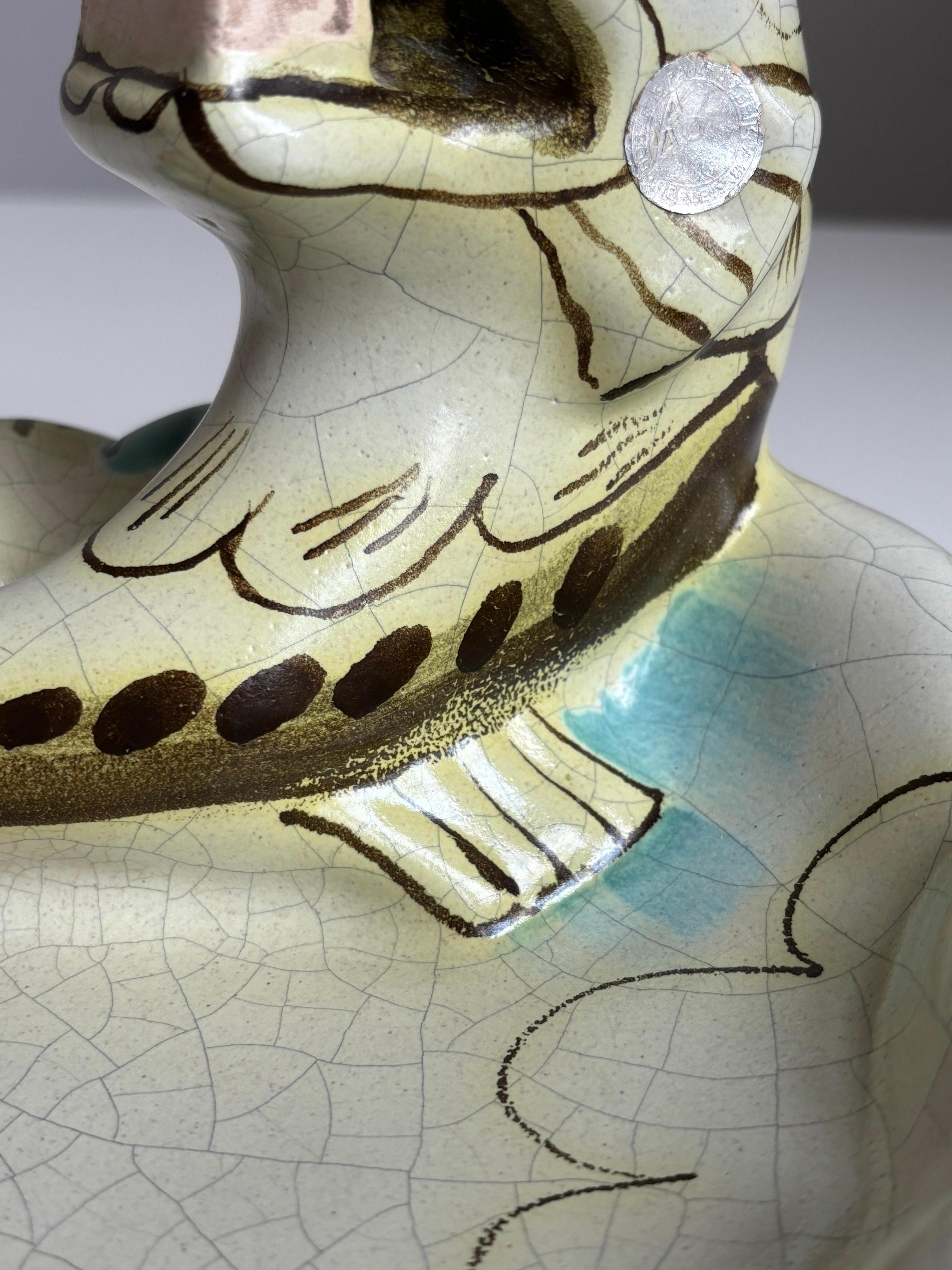 1920s Ebeling Art Nouveau Figurine Vide-Poche Bowl, Suecia en venta 7