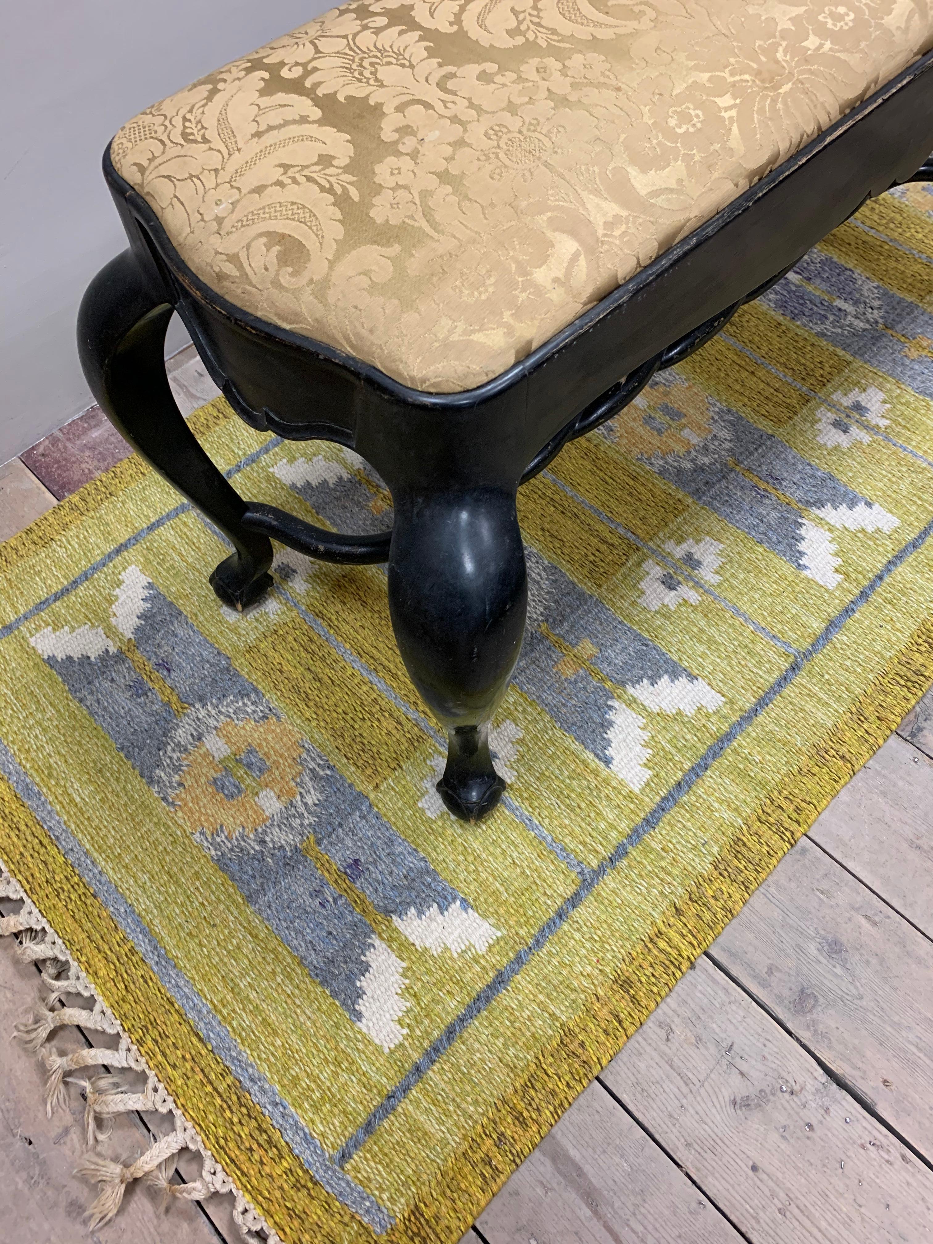 1920s Ebonised Baroque Style Swedish Stool or Bench with Ball & Claw Feet For Sale 8