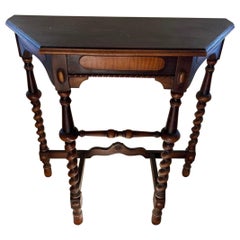 1920s Edwardian Barley Twists Legs Console Table
