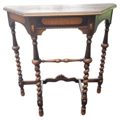 1920s Edwardian Barley Twists Legs Console Table