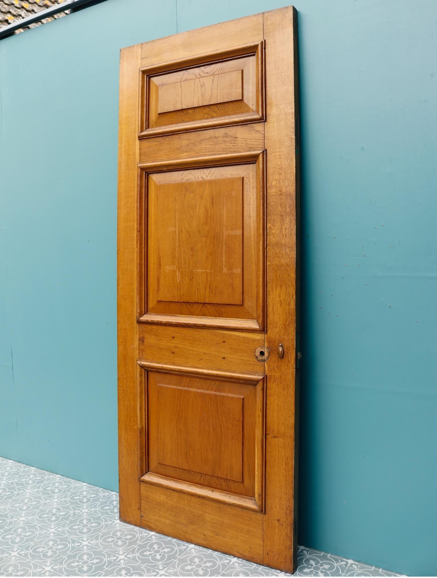 1920er Jahre Edwardian Style Eiche Tür mit Rahmen und Architrav im Angebot 1
