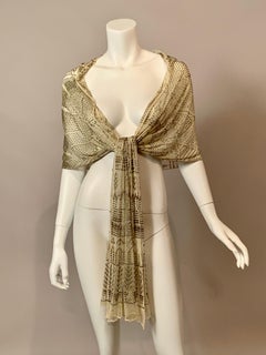 1920's Egyptian Assuite Shawl Nickel Silver Decorations