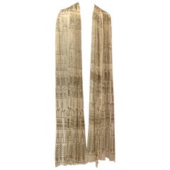 1920's Egyptian Assuite Shawl Nickel Silver Decorations