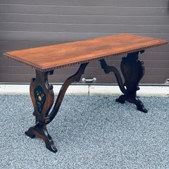 1920's Elgin A. Simonds Solid Walnut Console Table