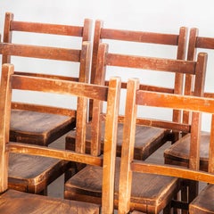 1920s Elm Chapel/Church Stacking Dining Chairs, Good Quantity Available
