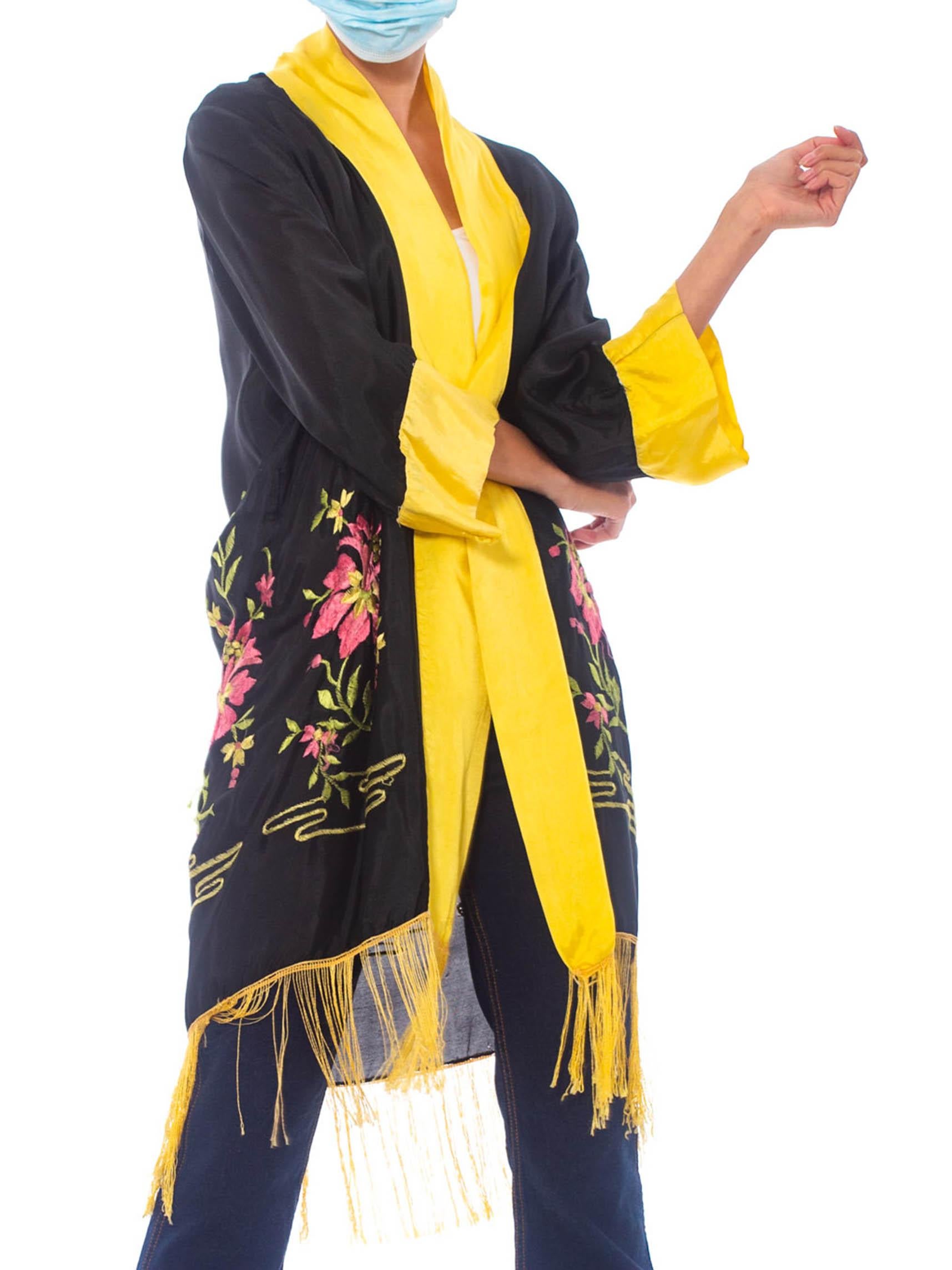 1920S  Kaftán Kimono de Rayón Bordado en venta 2