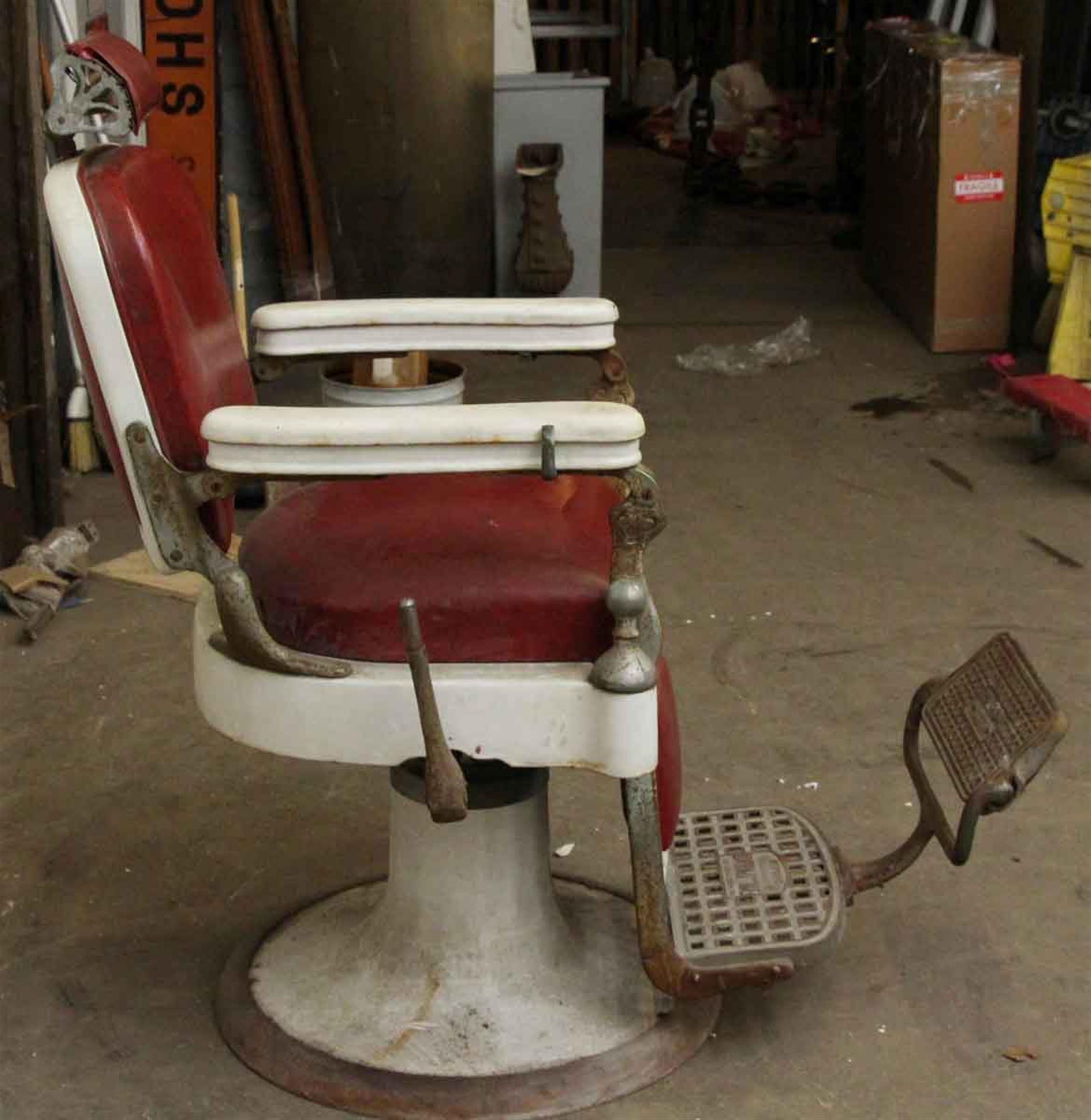 Early 20th Century 1920s Emil J. Padair Barber Chair