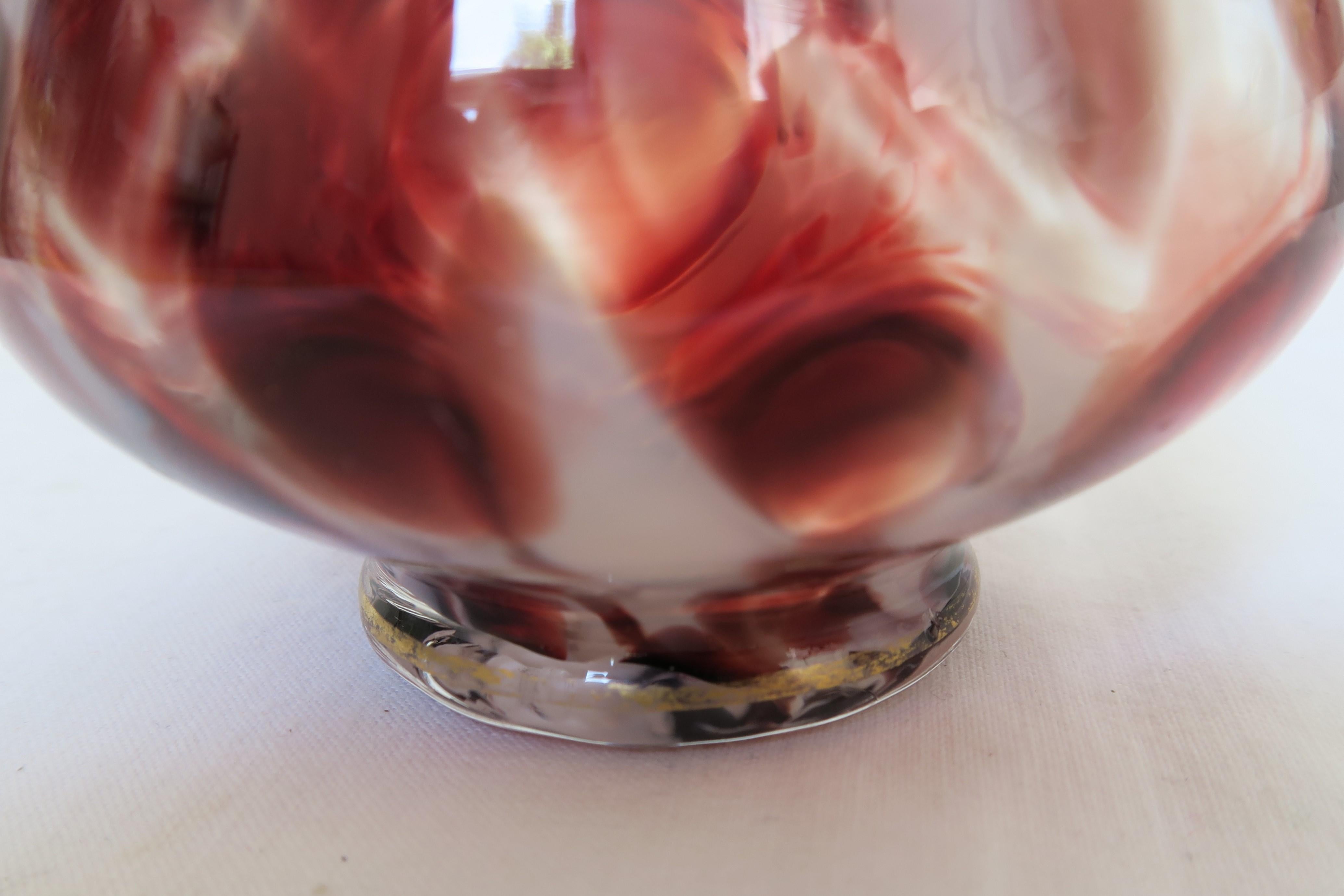 20th Century 1920s Émile Gallé Glass Vase with Butterfly Motif For Sale