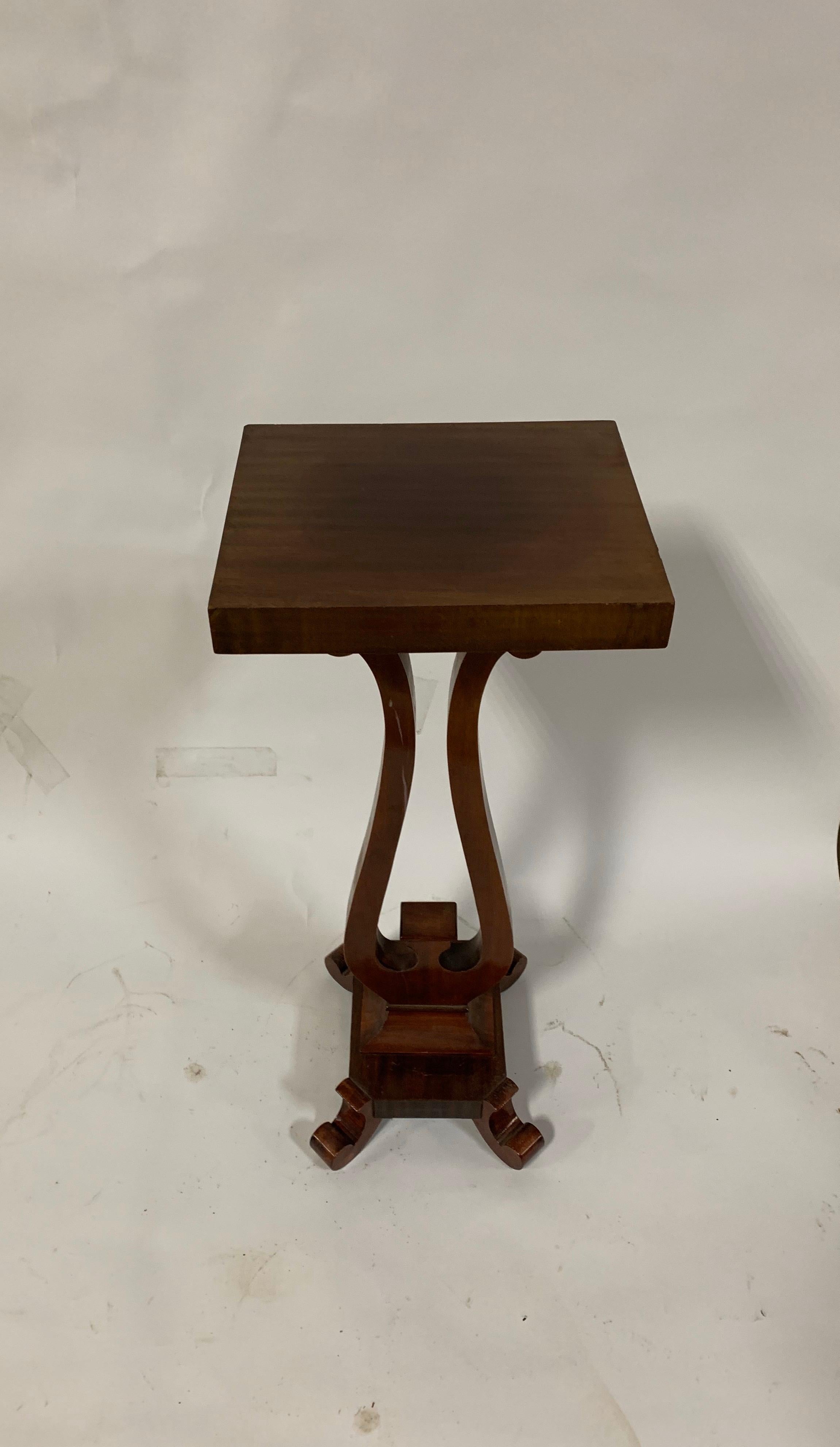 American 1920s Empire Revival Mahogany Pedestal