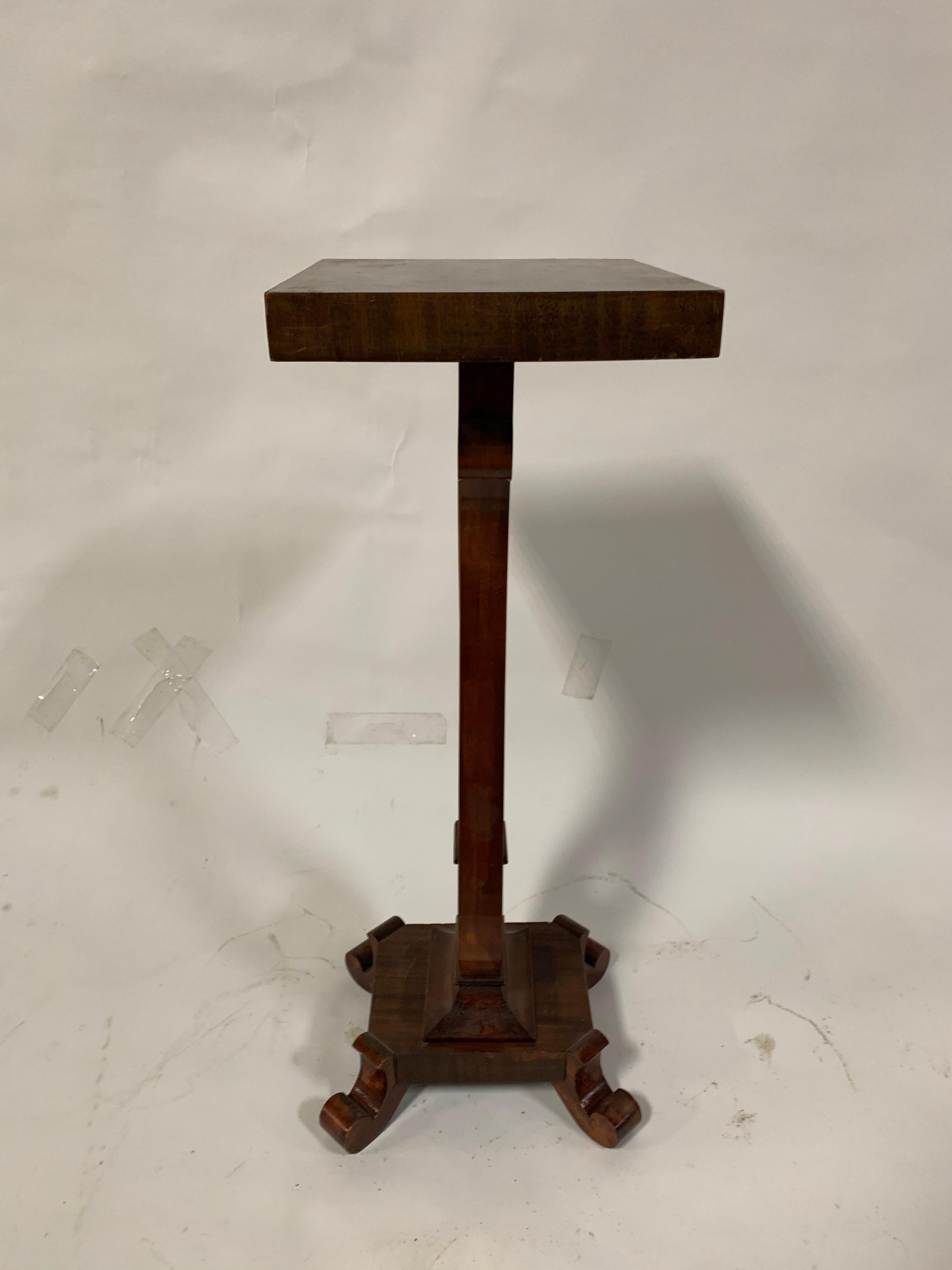 1920s Empire Revival Mahogany Pedestal 1