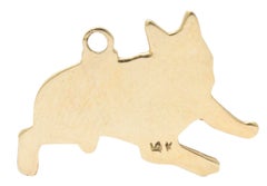 1920s Enamel and 14 Karat Gold Boston Terrier Dog Charm