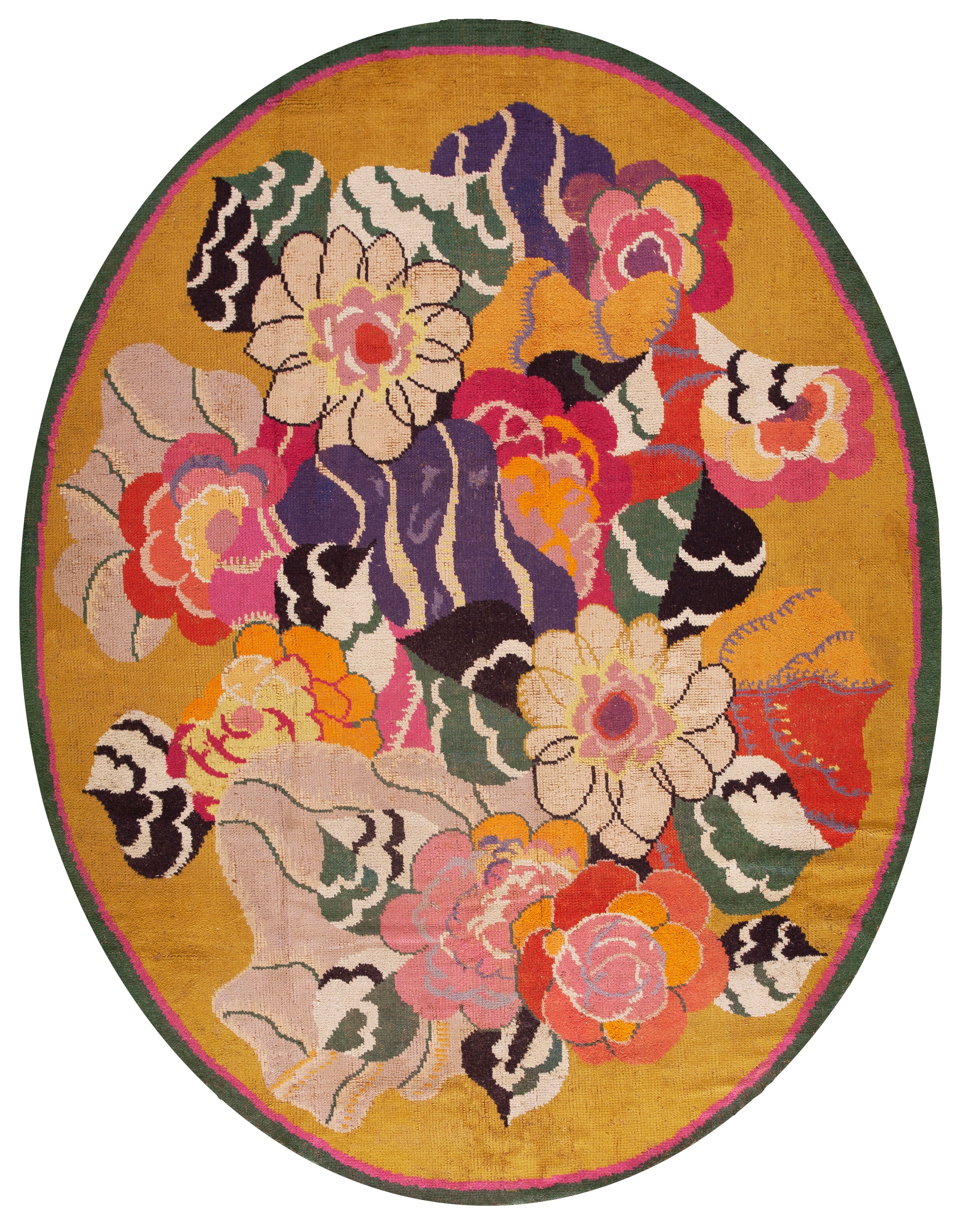 Tapis Art Déco anglais des années 1920 (32,3 cm x 320 cm)