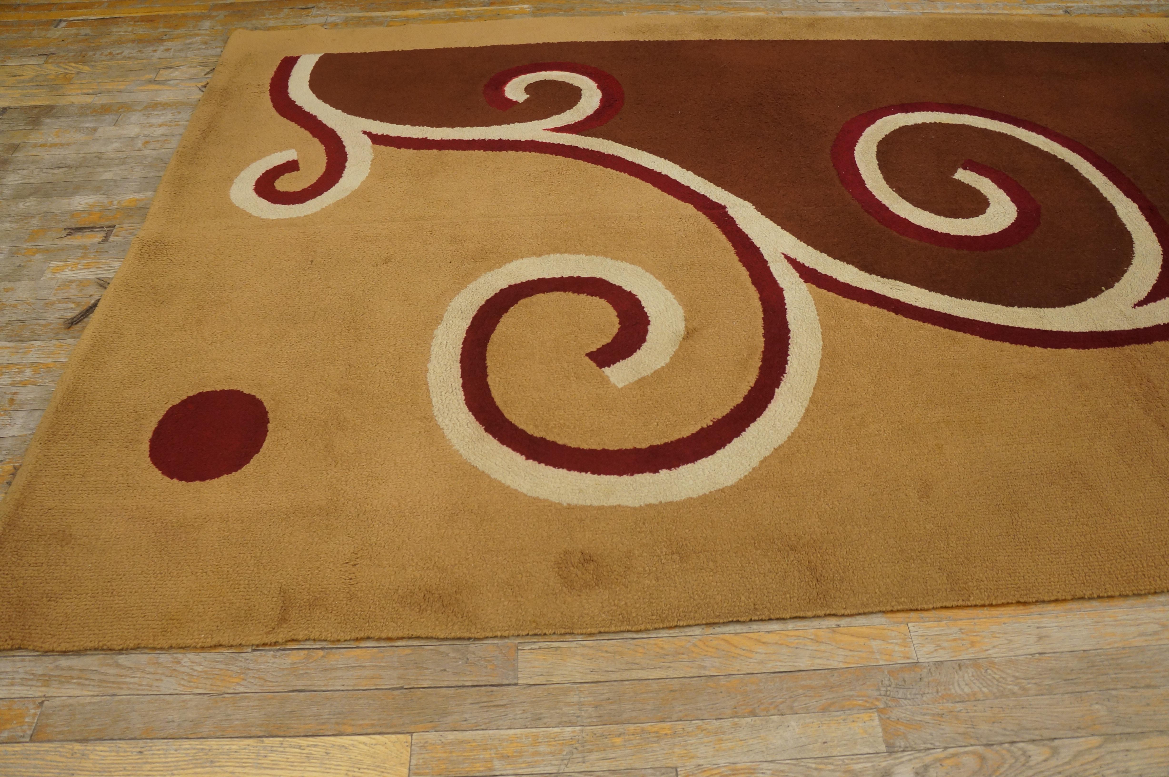 1920s English Art Deco Carpet by Marion Dorn ( 6' x 9' - 183 x 275 ) For Sale 2