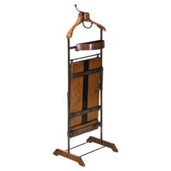 1920's English Deluxe Valet Stand with Trouser Press