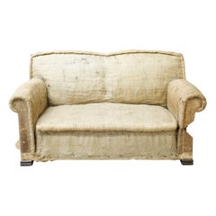 1920's English drop arm club sofa