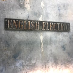 1920s English Electric Locomotive Engine Plate