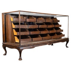 1920's English Glass Haberdashery Unit - Twenty Drawer