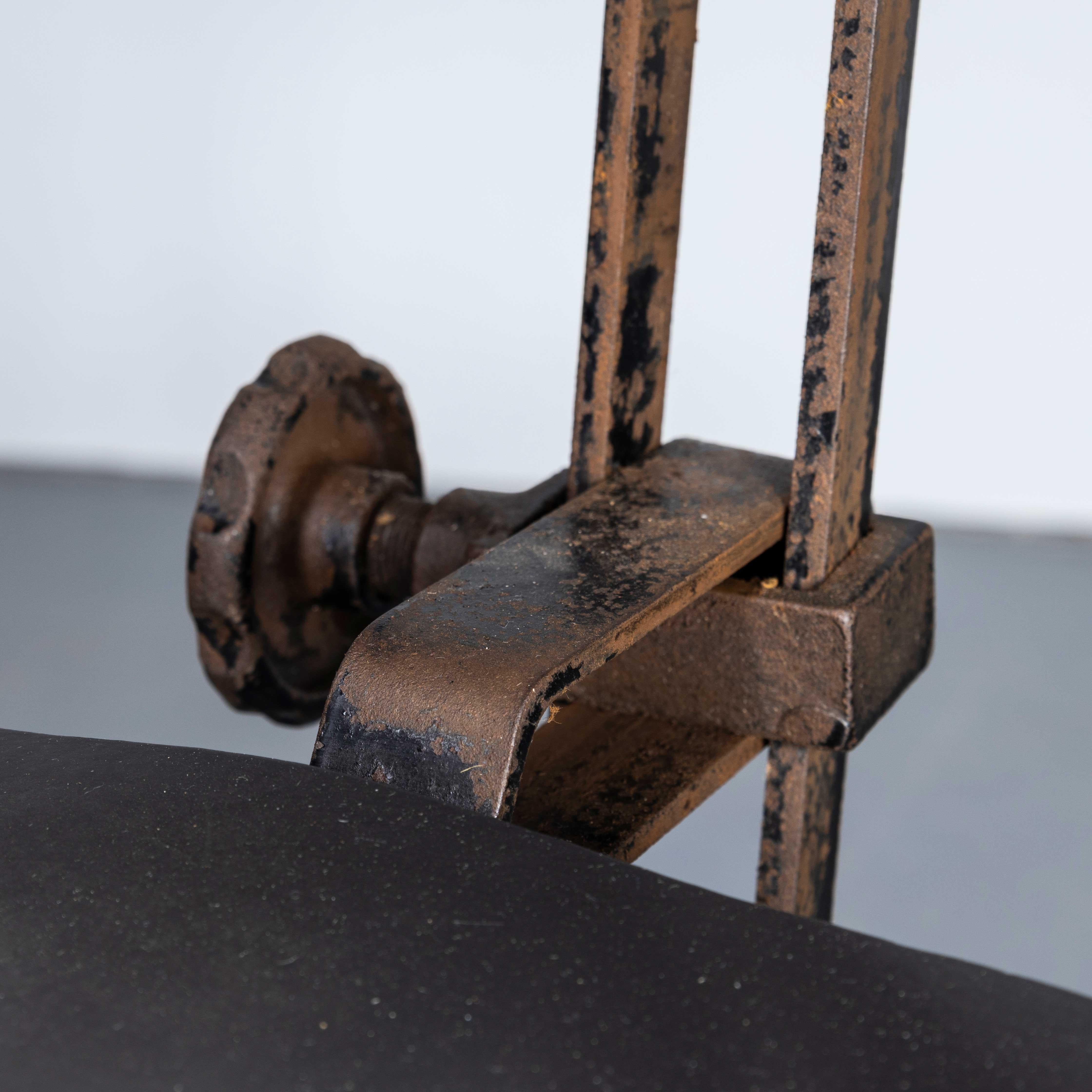 1920's English Industrial Swivelling Machinists Chairs - Pair For Sale 5