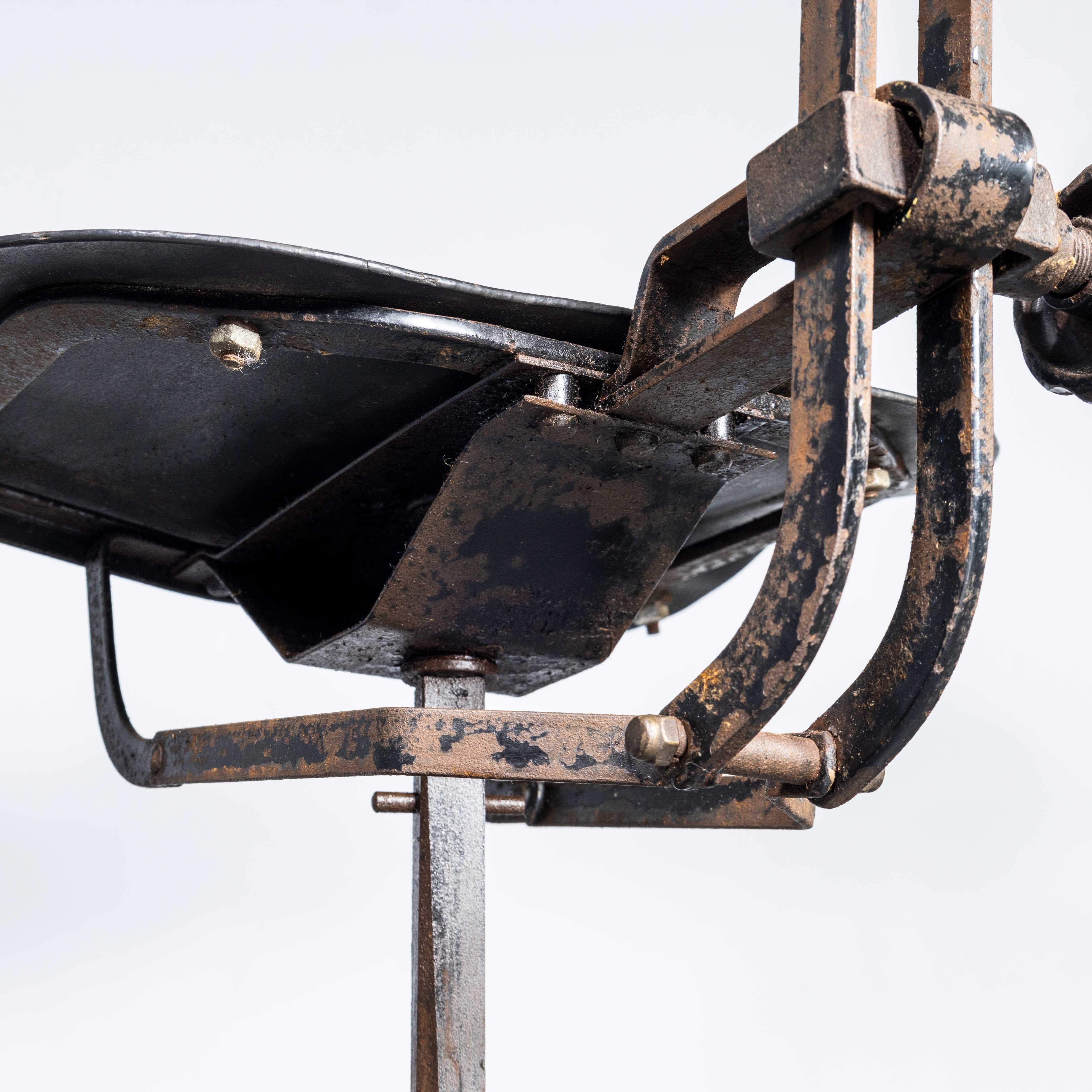1920's English Industrial Swivelling Machinists Chairs - Pair For Sale 7