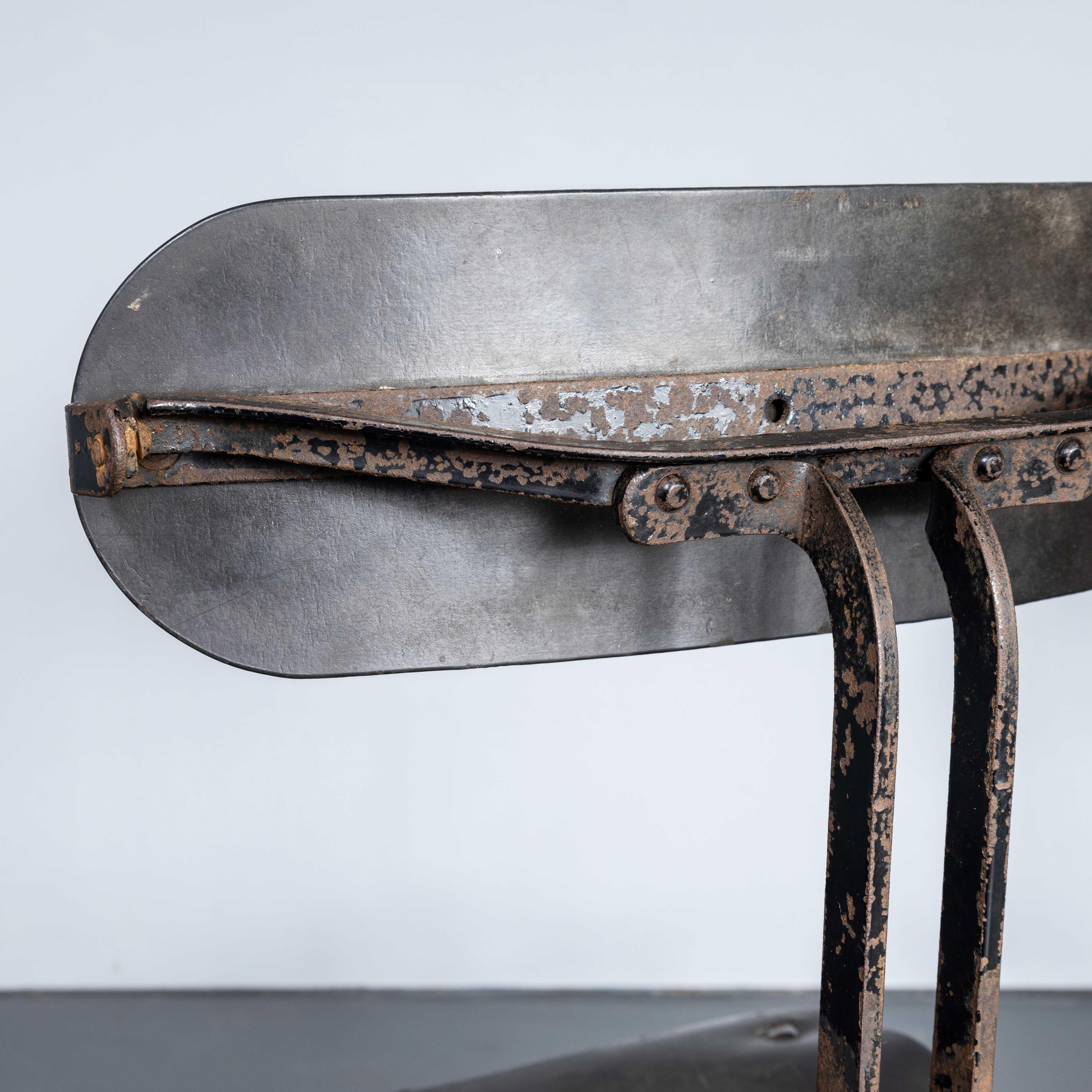 1920's English Industrial Swivelling Machinists Chairs - Pair For Sale 4