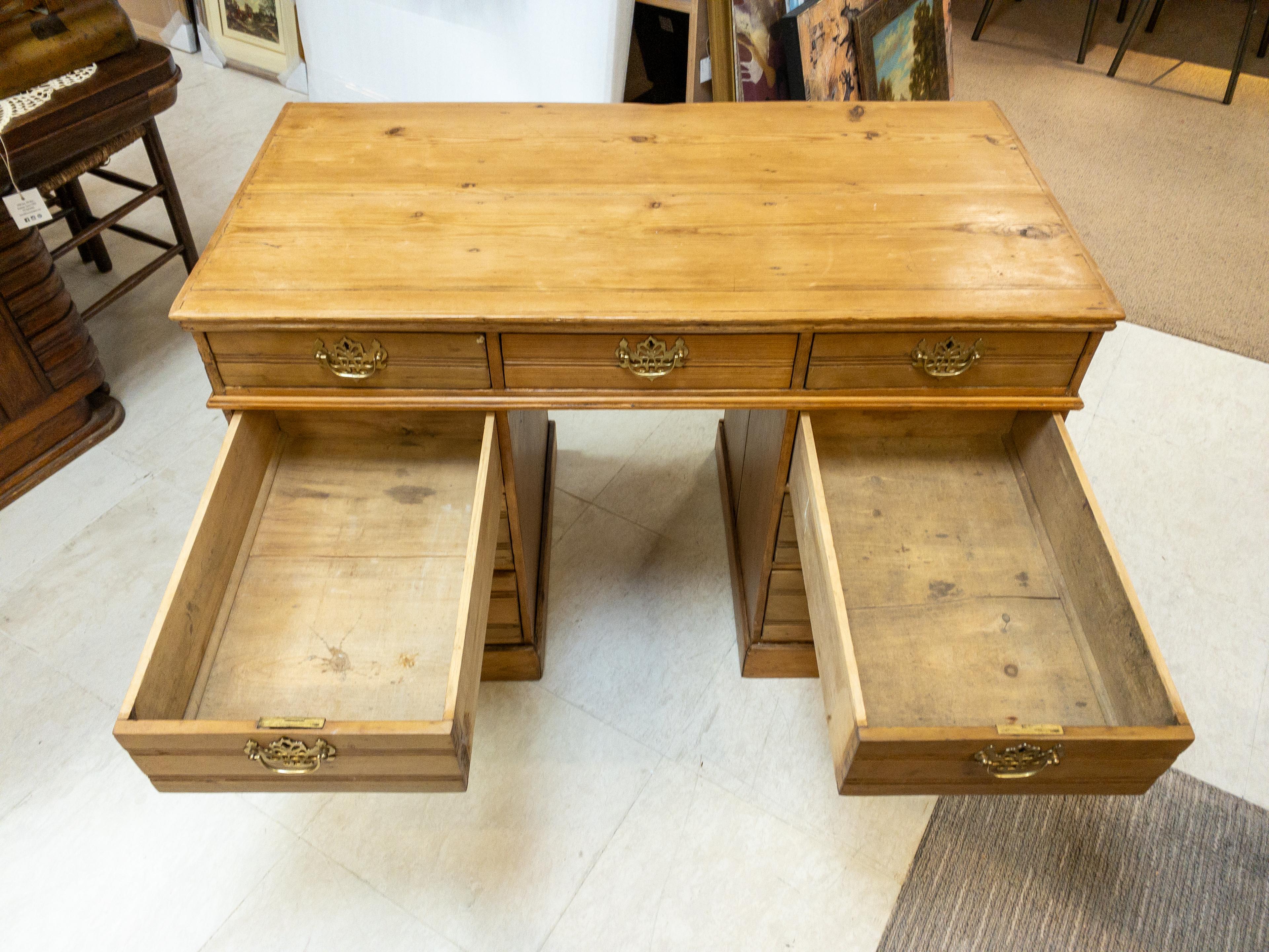 1920's English Pine Desk For Sale 7