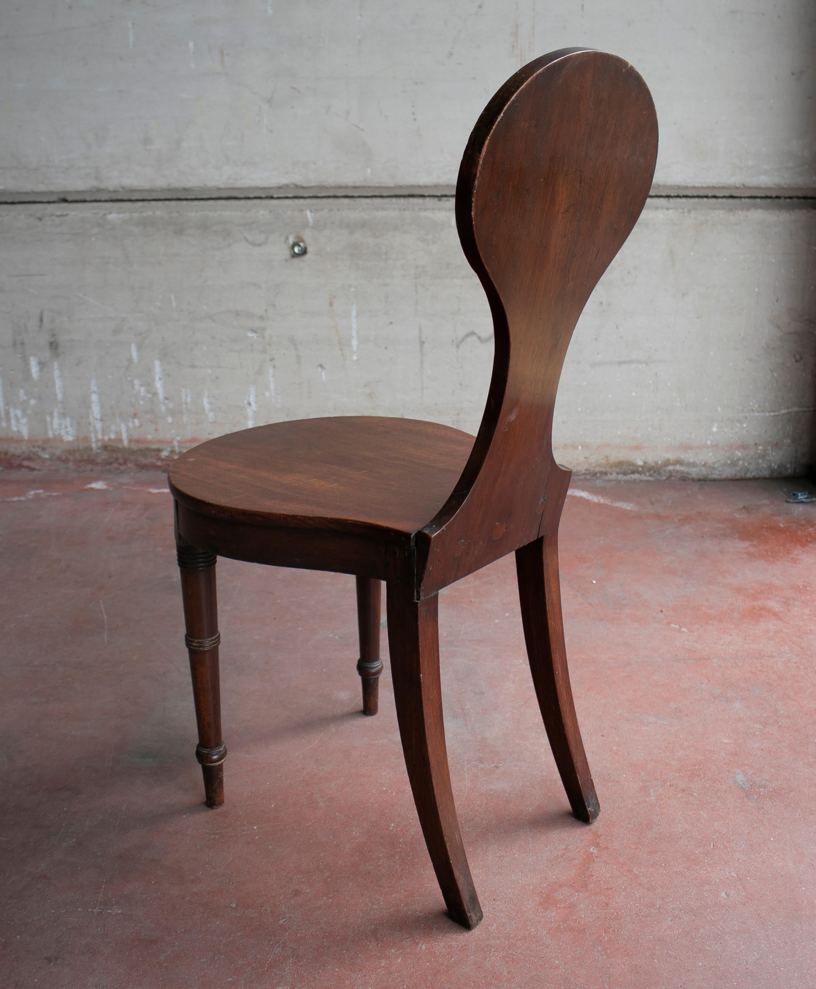 20th Century 1920s English Smokers Wooden Chair For Sale