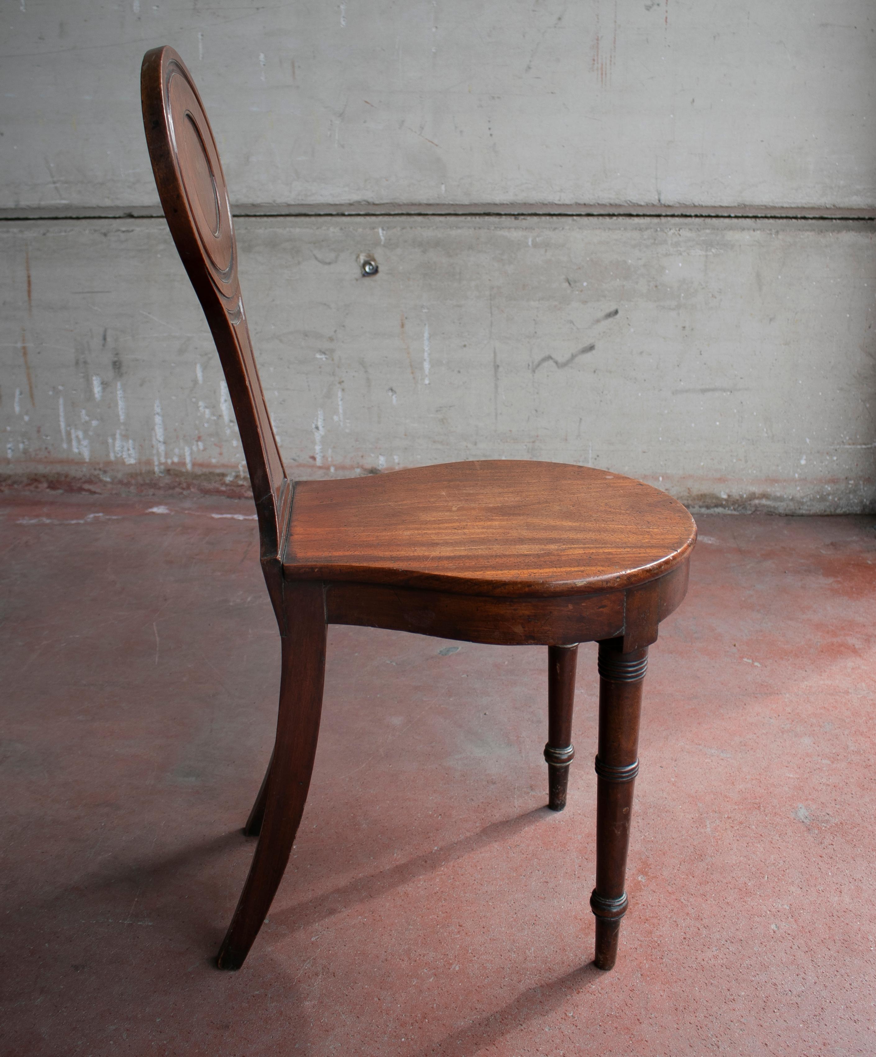 1920s English Smokers Wooden Chair For Sale 3