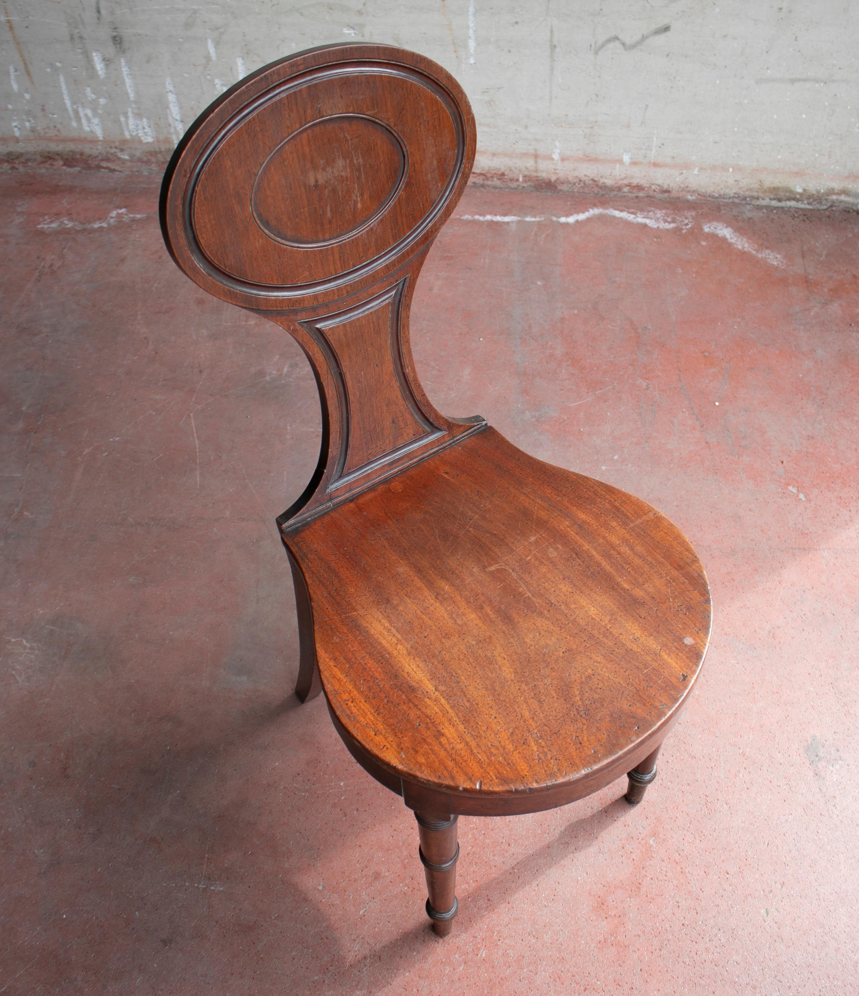 1920s English Smokers Wooden Chair For Sale 4