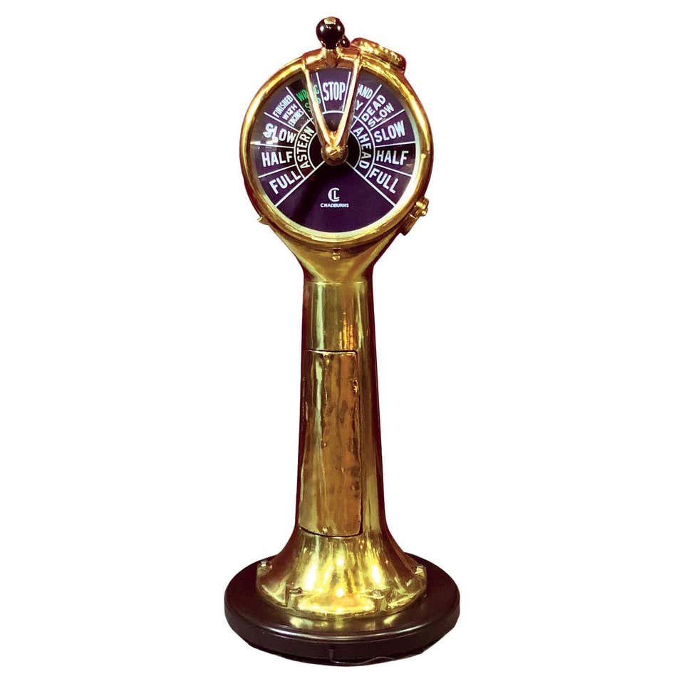 Aluminum Ships Engine Order Telegraph For Sale at 1stDibs | full astern ...