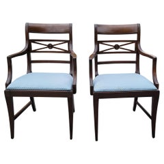 Used 1920s Estey Manufacturing Magogany Upholstered Arm Chairs