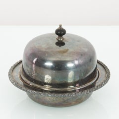 1920s European Silver-Plated Serving Bowl with Lid