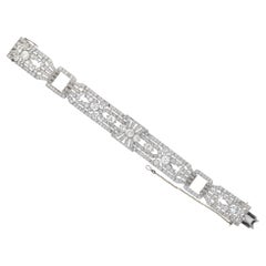 Bracelet exceptionnel en platine et diamants des années 1920