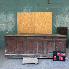 1920's Exceptional French Bank Counter With Screen