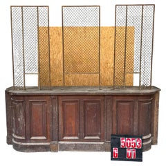 1920's Exceptional French Bank Counter With Screen