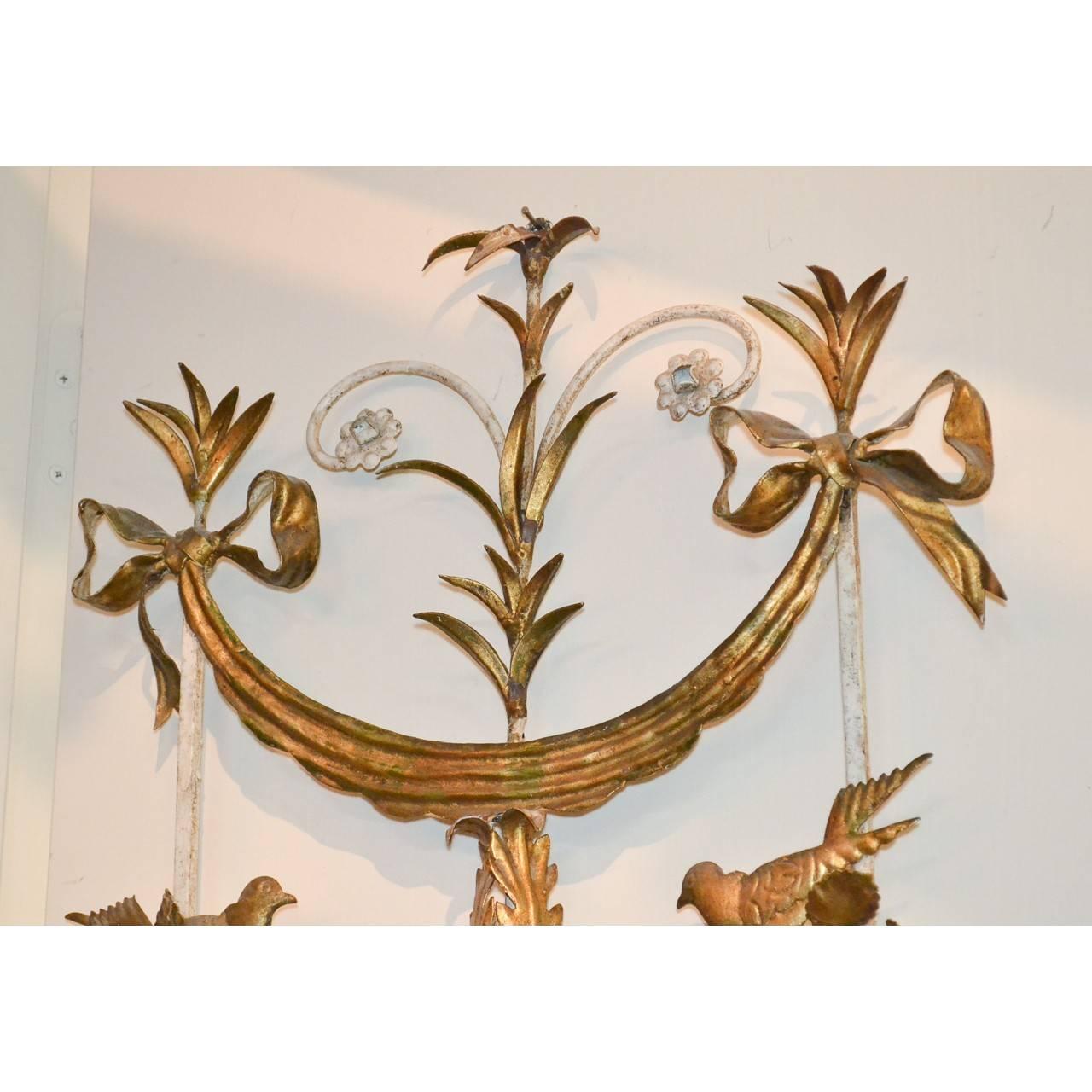 1920s Exceptional Parisian Metal Candelabra Sconce 1