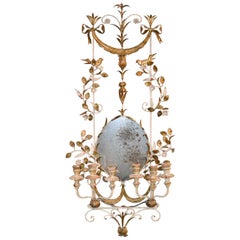 1920s Exceptional Parisian Metal Candelabra Sconce