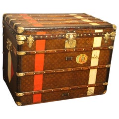 Antique 1920s High Louis Vuitton Trunk, Malle Louis Vuitton